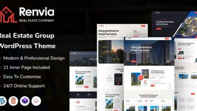 Renvia (v1.0) Real Estate Group WordPress Theme