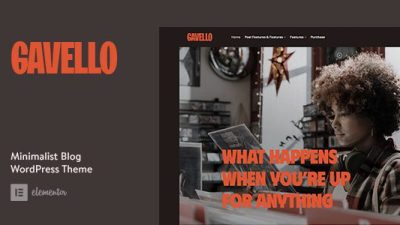 Gavello (v1.3) Captivating Minimalist Blog WP Theme