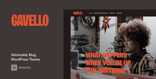 Gavello (v1.3) Captivating Minimalist Blog WP Theme