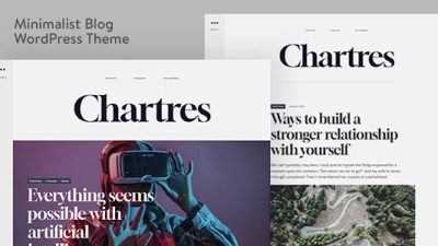 Chartres (v1.1) Timeless Minimalist Blogging WP Theme