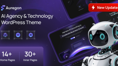 Auregon (v1.0.1) AI Agency & Technology WordPress Theme