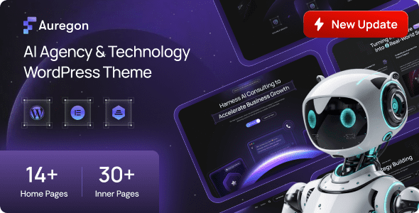 Auregon (v1.0.1) AI Agency & Technology WordPress Theme