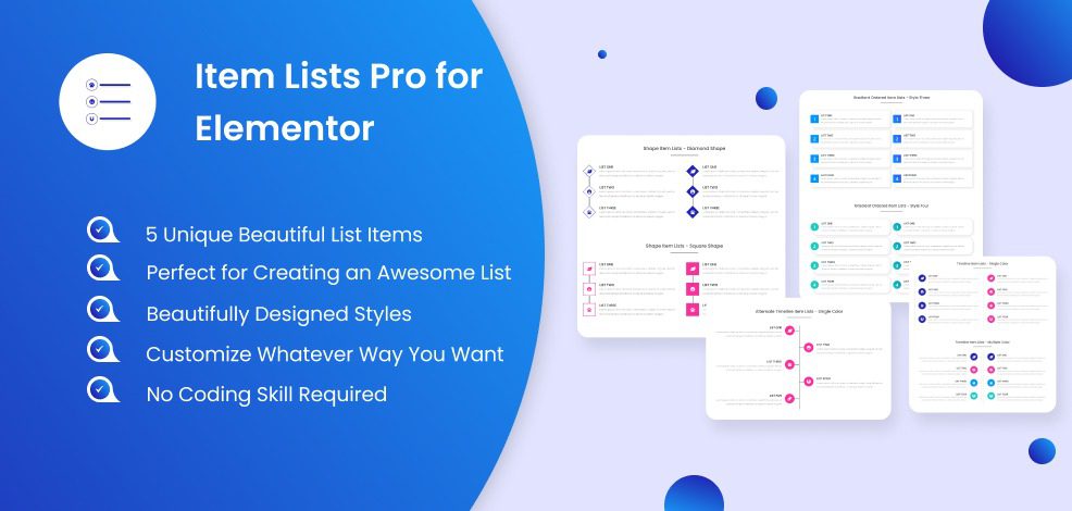 Item Lists Pro for Elementor v1.5.3