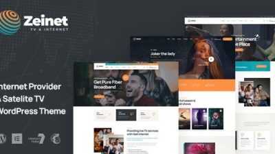 Zeinet (v2.1.0) Internet Provider & Satellite TV WordPress Theme