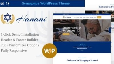 Hanani v1.2.10 Jewish Community & Synagogue WordPress Theme