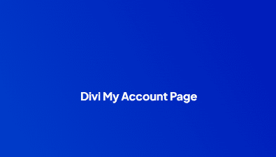 Divi My Account Page插件下载