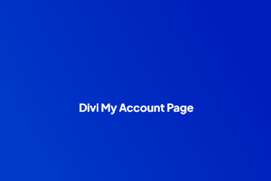 Divi My Account Page插件下载