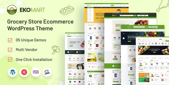 Ekomart (v1.0.1) Grocery Shop WooCommerce WordPress Theme