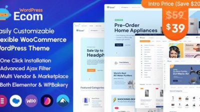 Ecom (v1.3.1) Multipurpose WooCommerce WordPress Theme