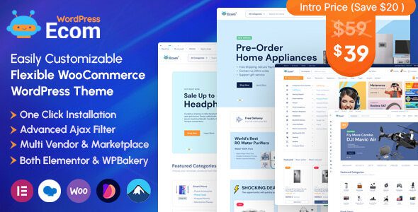 Ecom (v1.3.1) Multipurpose WooCommerce WordPress Theme