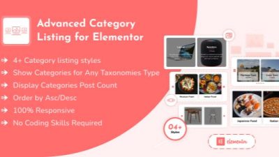 Advanced Category Listing for Elementor插件下载