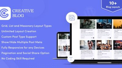 Creative Blog Designer Bundle for WordPress插件下载