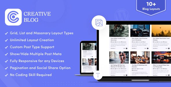 Creative Blog Designer Bundle for WordPress插件下载