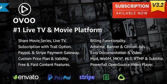 OVOO v.3.30 – Live TV & Movie Portal CMS with Membership System Download