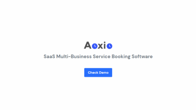 Aoxio – script for booking multi-business SaaS services v1.3 Download