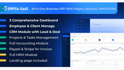 ERPGo SaaS Nulled v1.5 – All In One Business ERP With Project, Account, HRM & CRM