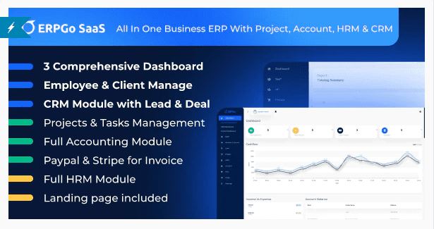 ERPGo SaaS Nulled v1.5 – All In One Business ERP With Project, Account, HRM & CRM