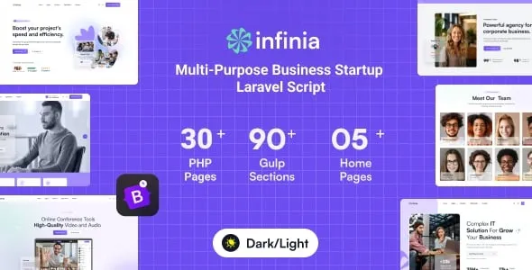 Infinia v1.0.2 Multipurpose Business Consulting Startup Laravel Script
