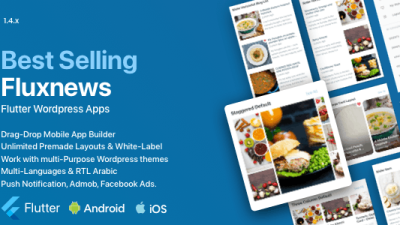FluxNews — Flutter mobile app for WordPress v2.5.0 Download