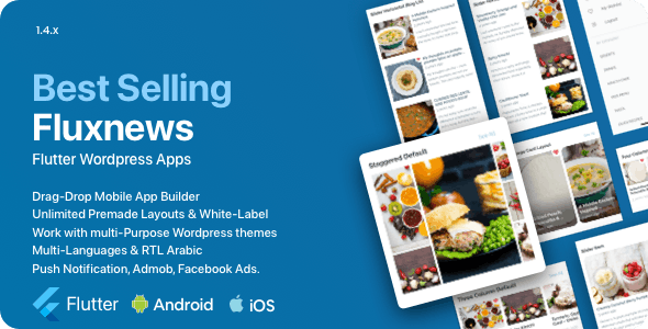 FluxNews — Flutter mobile app for WordPress v2.5.0 Download