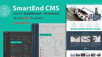 SmartEnd CMS v8.6.0 – Laravel admin dashboard