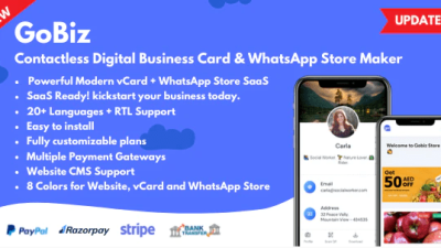 GoBiz v4.2.1 – Digital Business Card + WhatsApp Store Maker |SaaS |Card Builder