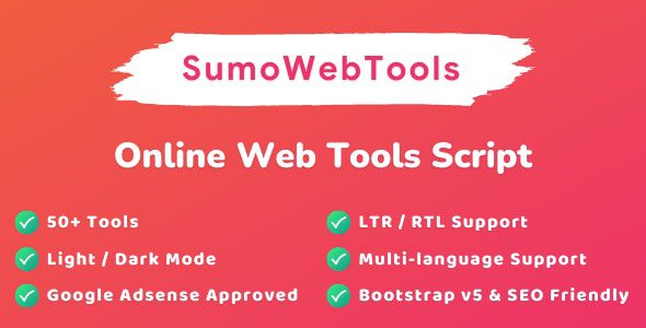 SumoWebTools – Online Web Tools Script v1.0.3