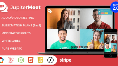 JupiterMeet Nulled v2.1.0 – video conferencing script (SaaS)