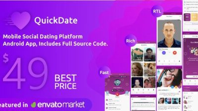 QuickDate Android – Mobile Social Dating Platform Application v2.4 Download