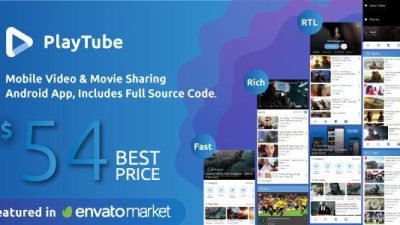 PlayTube v.2.8 – Mobile Video & Movie Sharing Android Native Application (Import / Upload)