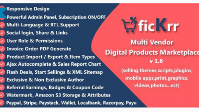 ficKrr v1.9 – digital products marketplace Download