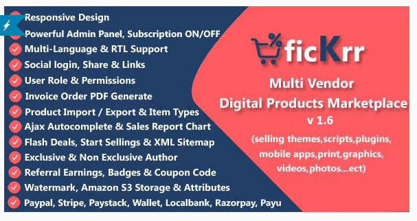 ficKrr v1.9 – digital products marketplace Download