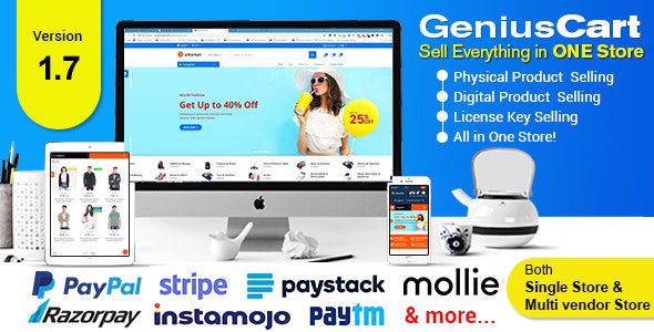 GeniusCart v.3.1 – An E-Commerce System with Multiple Vendors Download