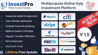 InvestPro – Wallet & Banking Online Hyip Investment Platform v2.0.1 Download