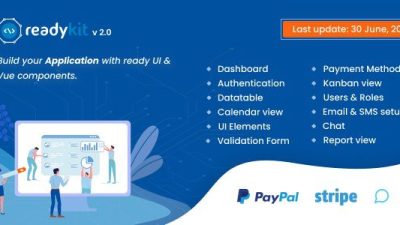 ReadyKit – Admin & User Dashboard Templates (with functionality) for Laravel + Vue App Development v2.1 Download