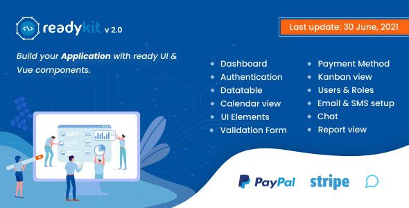 ReadyKit – Admin & User Dashboard Templates (with functionality) for Laravel + Vue App Development v2.1 Download