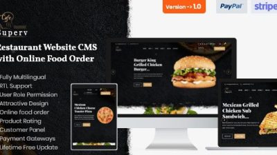 Superv – Restaurant Website CMS & Management System with Food Order v.1.4.2 Download