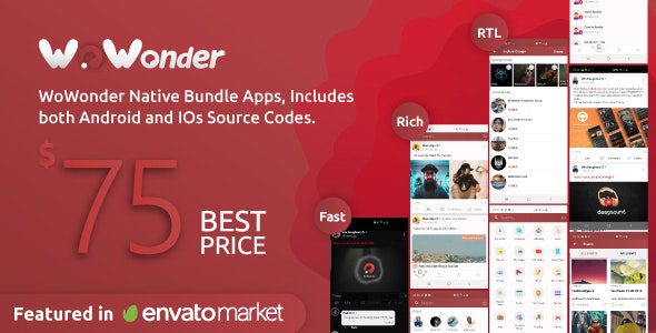 WoWonder Mobile Native Social Timeline Applications v4.8 Download