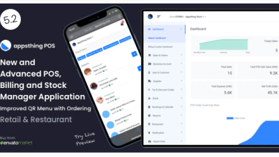 Appsthing POS v5.2.1 – Multi Store Retail & Restaurant Point of Sale, Billing & Stock Manager Application Download