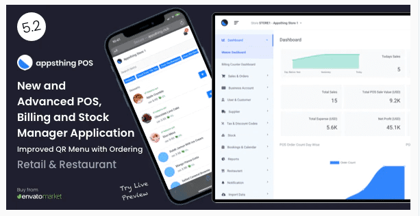 Appsthing POS v5.2.1 – Multi Store Retail & Restaurant Point of Sale, Billing & Stock Manager Application Download