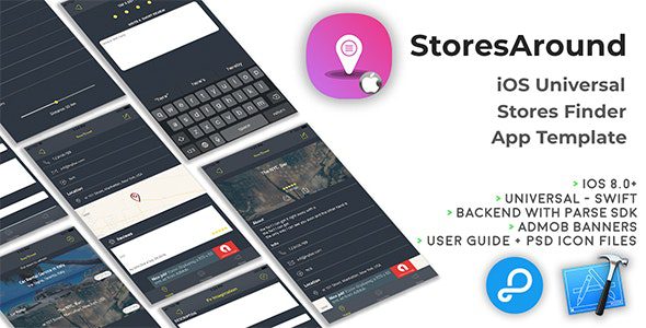 StoresAround | iOS Universal Store Finder App Template (Swift) 2 December 2021