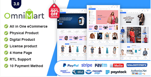 OmniMart Nulled v3.0 – e-commerce platform