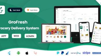 GroFresh – (Grocery, Pharmacy, eCommerce, Store) App and Web with Laravel Admin Panel + Delivery App v3.0 Download