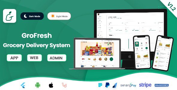 GroFresh – (Grocery, Pharmacy, eCommerce, Store) App and Web with Laravel Admin Panel + Delivery App v3.0 Download