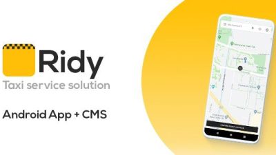 Ridy – Taxi Application Android + Dashboard v.4.0 Download