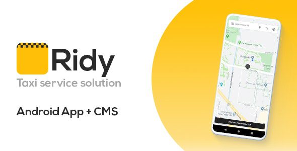 Ridy – Taxi Application Android + Dashboard v.4.0 Download
