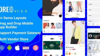 Oreo Fashion React Native App for Woocommerce v.2.5.1 Download