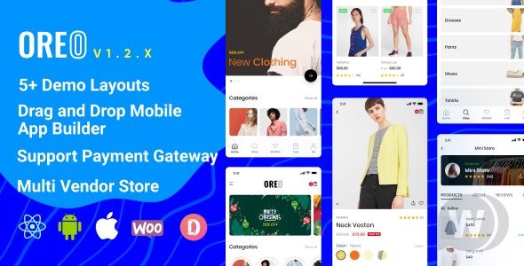 Oreo Fashion React Native App for Woocommerce v.2.5.1 Download