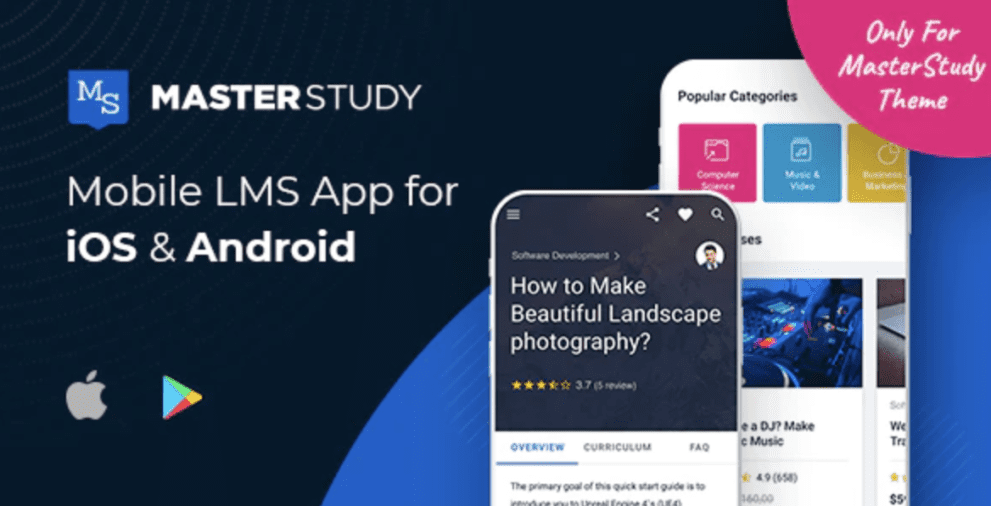 MasterStudy LMS Mobile App v.1.3.0 – Flutter iOS & Android Free Download