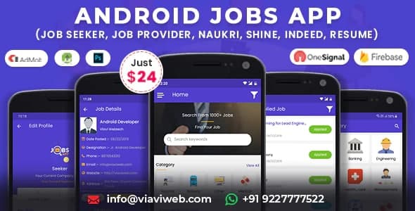 Android Jobs App 29-September-2020 (Job Seeker, Job Provider, Naukri, Shine, Indeed, Resume) Download